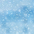 Christmas, Snowy background with falling snow, snowflakes, snowdrift for winter and new year holidays. Vector Royalty Free Stock Photo