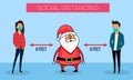 Christmas social distancing concept