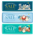 Christmas social media sale banners for mobile website ad. Xmas