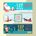 Christmas social media sale banners for mobile website ad. Xmas