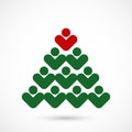 Christmas social tree Royalty Free Stock Photo