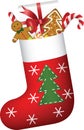 Christmas sock full of gifts