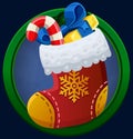 Christmas sock icon