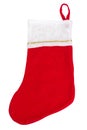 Christmas sock isolated on white Royalty Free Stock Photo