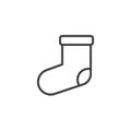 Christmas sock outline icon