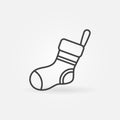 Christmas Sock outline vector Stocking concept icon