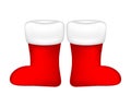 Christmas sock, santa boot icon, symbol, design. Winter vector illustration on white background.