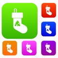 Christmas sock set collection Royalty Free Stock Photo