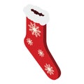 christmas sock. Vector illustration decorative design