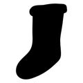 Christmas socks vector silhouette. Christmas and New Year symbols.Template for your design.