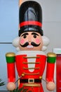 Christmas soldier nutcracker statue with drum Royalty Free Stock Photo