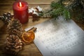 Christmas song with Deko Royalty Free Stock Photo