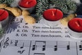 Christmas Song note sheed with decoration