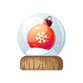 Christmas souvenir glass snow globe with Christmas tree toy, snow.Transparent snow globe.