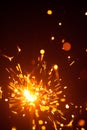 Christmas sparkler with red light Royalty Free Stock Photo