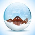 Christmas sphere - old village