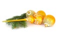 Christmas spheres and vertex Royalty Free Stock Photo