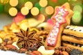 Christmas spices, nuts, cookies and dried fruits Royalty Free Stock Photo