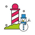 Christmas spiral post decoration icon