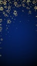 Christmas spirit. Scattered falling stars. Royalty Free Stock Photo