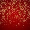 Christmas spirit. Scattered falling stars. Royalty Free Stock Photo