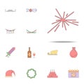 Christmas splash colored icon. Christmas holiday icons universal set for web and mobile