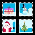 Christmas stamp vector