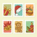 Christmas Stamps Collection Royalty Free Stock Photo