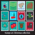 Christmas Stamps Collection Royalty Free Stock Photo