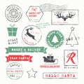 Christmas Stamps Collection Royalty Free Stock Photo