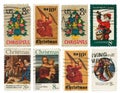Christmas Stamps Collection Royalty Free Stock Photo