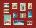 Christmas Stamps Royalty Free Stock Photo