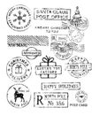 Christmas stamps vector