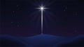 Christmas star. Star of Bethlehem vector illustration.