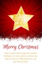 Christmas star card with place for text