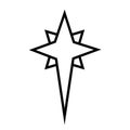 Christmas star. Christian religious symbol of the birth of the concept of Jesus Christ and spirituality. Also symbolize