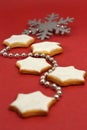 Christmas star cookies Royalty Free Stock Photo