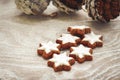 Christmas star cookies Royalty Free Stock Photo