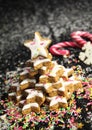 Christmas star cookies tree Royalty Free Stock Photo