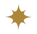 Christmas star flat design gold icon