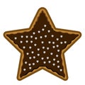 Christmas star gingerbread cookie