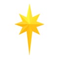 Christmas star icon on a white background. Vector illustration Royalty Free Stock Photo