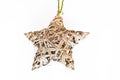 Christmas star isolated on white Royalty Free Stock Photo