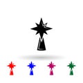 Christmas star multi color icon. Simple glyph, flat vector of winter icons for ui and ux, website or mobile application