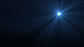Christmas star of the Nativity of Bethlehem, Nativity of Jesus Christ. Background of the beautiful dark blue starry sky and bright Royalty Free Stock Photo