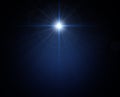 Christmas star. Nativity of Jesus Christ. Background of the beautiful dark blue sky and bright star Royalty Free Stock Photo