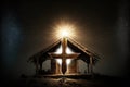 Christmas star shines over Jesus Christs manger. AGI