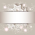 Christmas Star Snowflake Greeting Card Royalty Free Stock Photo