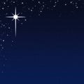 Christmas Star on a Starry Night Sky Background Royalty Free Stock Photo