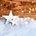 Christmas stars in the snow Royalty Free Stock Photo